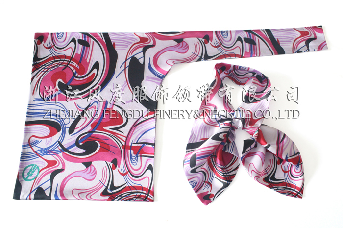 農行 真絲雙層刀型絲巾