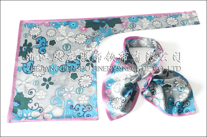 農行 真絲雙層刀型絲巾