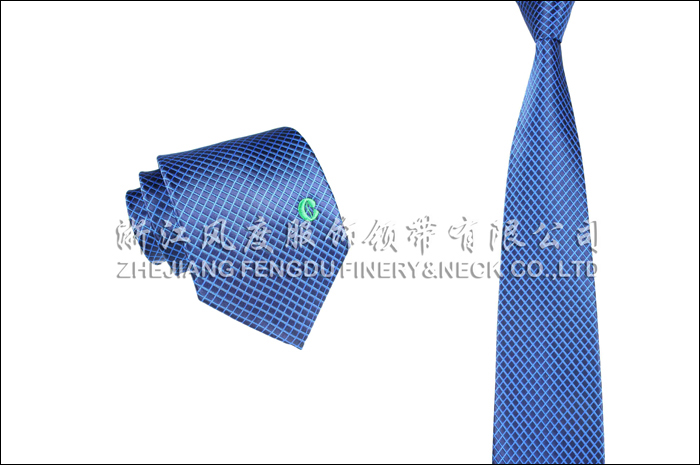 煙草 色織滌絲領帶