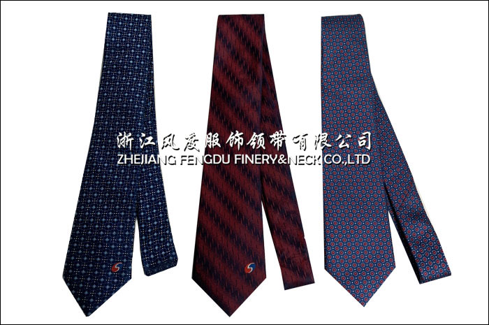 色織真絲領帶 標記